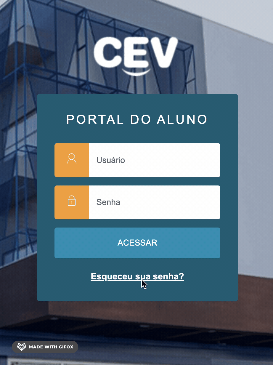 Atualização de senha do Portal do Aluno TOTVS